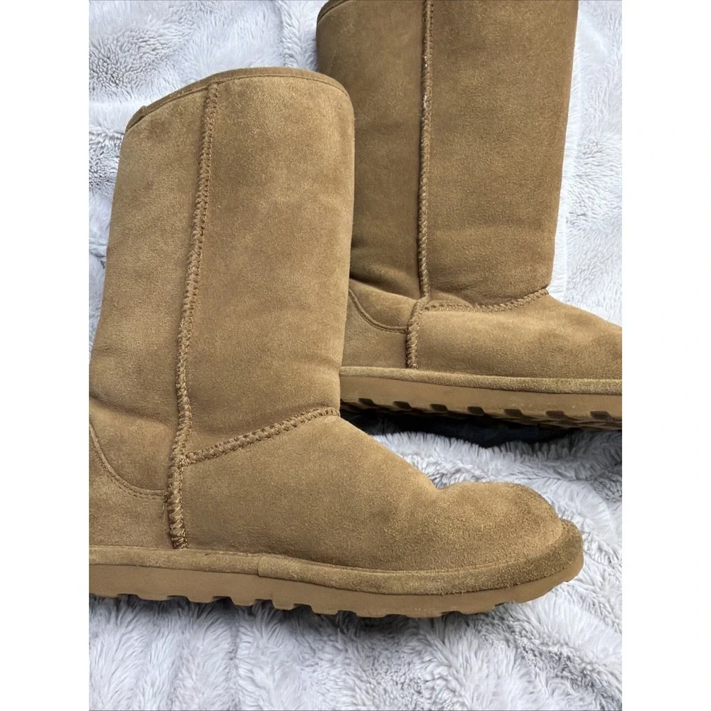 Bear Paw Tall Boots Size 8 Brown Suede Treated With Weather Proof